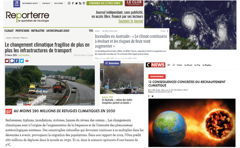 Couverture médiatique du climat