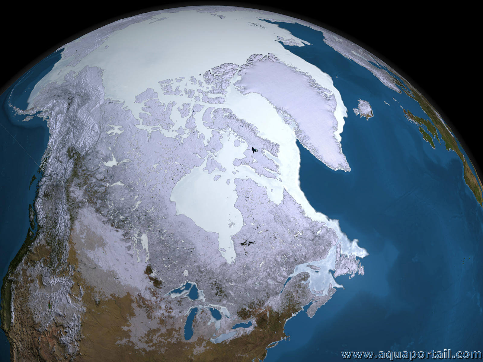 Hémisphère nord englacé