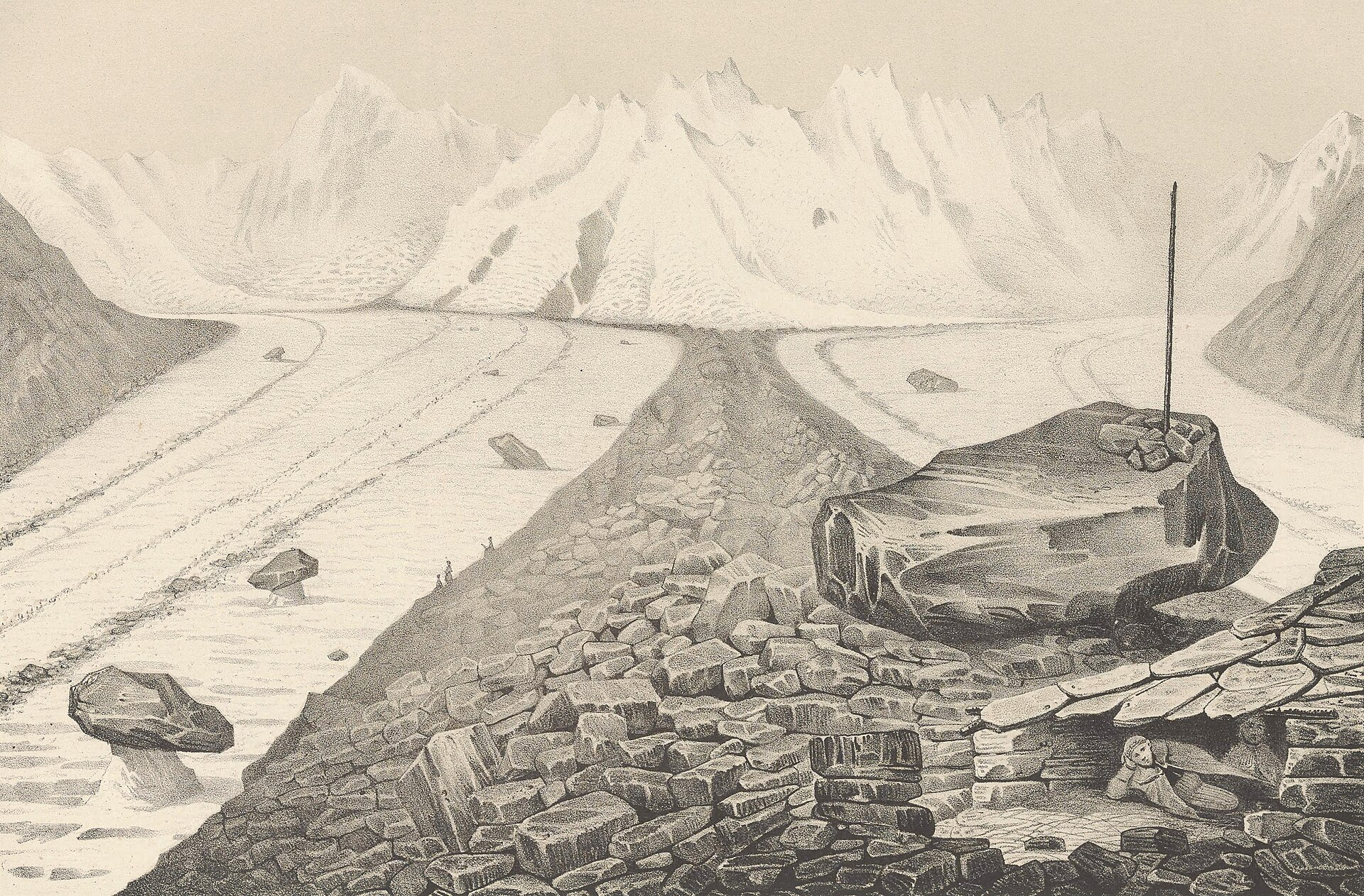 Lithographie d'Agassiz
