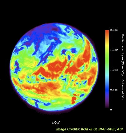 Rayonnement infrarouge émis par la Terre