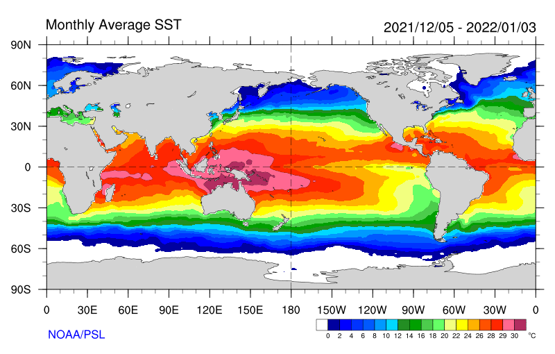Climatologie des températures de surface